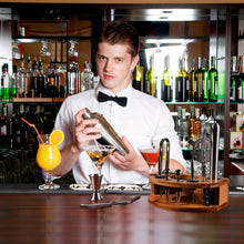 Load image into Gallery viewer, 12-Piece Cocktail Shaker Set with Bamboo Stand - Professional Bar Tools