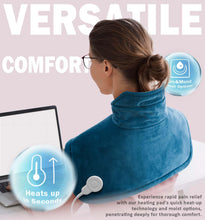 Load image into Gallery viewer, Weighted Neck & Shoulder Heating Pad – 6 Heat Settings