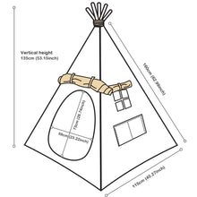 Load image into Gallery viewer, Children's Canvas Teepee Playhouse - Gifteee Unique & Unusual gifts, Cool gift ideas