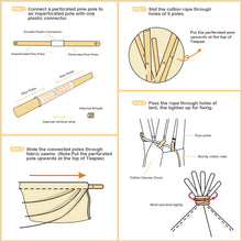 Load image into Gallery viewer, Children's Canvas Teepee Playhouse - Gifteee Unique & Unusual gifts, Cool gift ideas