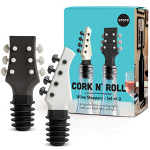 Load image into Gallery viewer, OTOTO Rock n' Roll Guitar & Bass Silicone Wine Bottle Stoppers