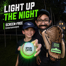 Load image into Gallery viewer, SPARK CATCH Light-Up LED Baseball | Impact Activated Glow-in-the-Dark Ball
