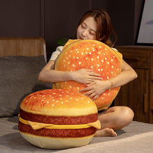 Load image into Gallery viewer, Cheeseburger Plush Pillow – 16.5" Food Cushion