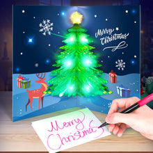 Load image into Gallery viewer, Musical Flashing 3D Christmas Card