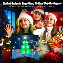Load image into Gallery viewer, Musical Flashing 3D Christmas Card