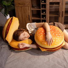Load image into Gallery viewer, Cheeseburger Plush Pillow – 16.5" Food Cushion