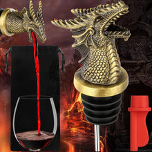 Load image into Gallery viewer, Mythical Bronze Dragon 2-in-1 Wine Pourer & Stopper