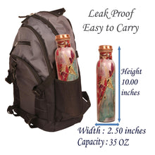Load image into Gallery viewer, Designed Copper Water Bottle – Embrace Wellness and Sustainability
