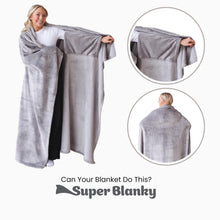 Load image into Gallery viewer, Wearable Blanket with Sleeves – Light Gray