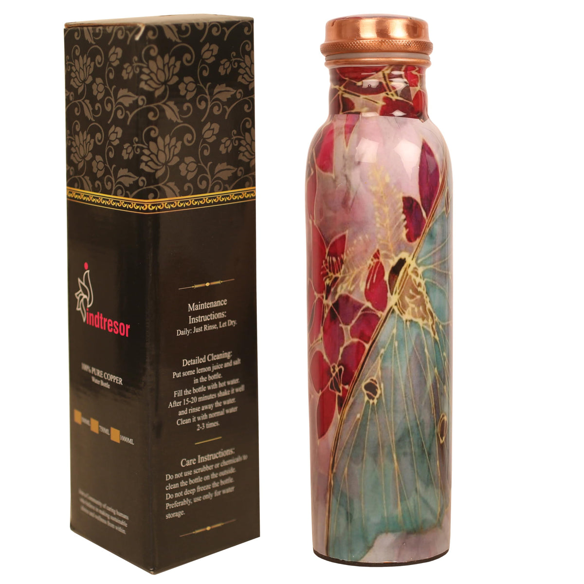 Pure Copper Water Bottle 34 Oz – Leak-Proof, Handmade Design - View #9