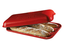 Load image into Gallery viewer, Ceramic Baguette Baker – Burgundy