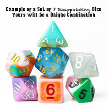 Load image into Gallery viewer, Disappointing Dice – Random Mismatched Polyhedral Set (7)