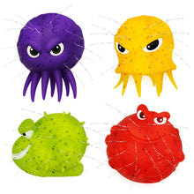 Load image into Gallery viewer, Octopus Water Squirt Toys – 4-Pack Pool & Bath Fun