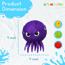 Load image into Gallery viewer, Octopus Water Squirt Toys – 4-Pack Pool & Bath Fun