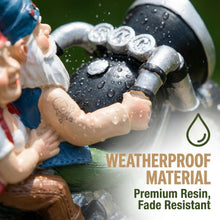 Load image into Gallery viewer, Solar Biker Gnome – Motorcycle Couple Garden Statue