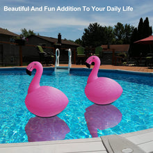 Load image into Gallery viewer, Solar Flamingo Floating Pool Lights – Color-Changing Decor