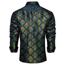 Load image into Gallery viewer, DiBanGu Paisley Green & Gold Dress Shirt
