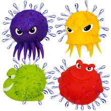Load image into Gallery viewer, Octopus Water Squirt Toys – 4-Pack Pool & Bath Fun