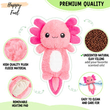 Load image into Gallery viewer, Microwavable Axolotl Heating Pad Stress Relief Plush - Gifteee Unique & Unusual gifts, Cool gift ideas