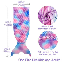 Load image into Gallery viewer, Mermaid Tail Blanket for Kids - Gifteee Unique & Unusual gifts, Cool gift ideas