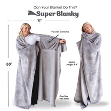 Load image into Gallery viewer, Wearable Blanket with Sleeves – Light Gray