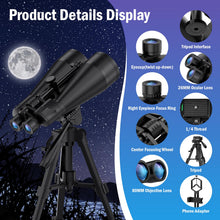 Load image into Gallery viewer, 20x80 Astronomy Binoculars – Stargazing & Moon Viewing