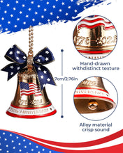 Load image into Gallery viewer, 250th Anniversary USA Liberty Bell Ornament | 3D Metal Patriotic Keepsake