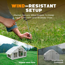 Load image into Gallery viewer, Inflatable Hot Tent – 4-6 Person Air Tent with Skylight & Stove Jack