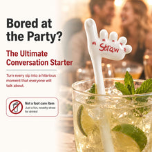 Load image into Gallery viewer, Ceramic Toe Straw – Weird Funny Reusable Drinking Straw