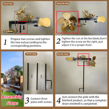 Load image into Gallery viewer, Wind-Powered Rock Band Drummer Wind Spinner