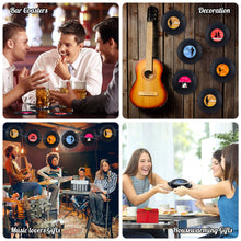 Load image into Gallery viewer, Retro Vinyl Record Drink Coasters with Player Holder | Music Lover Gift Set