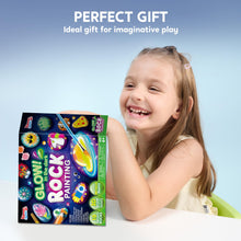 Load image into Gallery viewer, Glow-in-the-Dark Rock Painting Craft Kit | Creative DIY Art Set for Kids