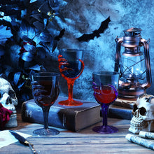 Load image into Gallery viewer, Set of 24 Skeleton Hand Goblets (12 oz) - Plastic Skull Wine Glasses