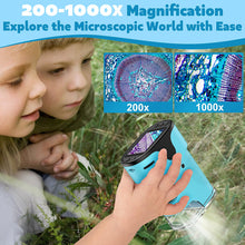 Load image into Gallery viewer, 1000X Kids Pocket Microscope with Screen