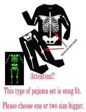 Load image into Gallery viewer, Glow-in-the-Dark Skeleton Pajamas