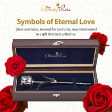 Load image into Gallery viewer, Silver-Dipped Real Rose – Anniversary Gift