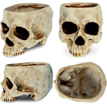 Load image into Gallery viewer, Skull-Shaped Resin Planter or Candy Bowl - Gothic Home Decor