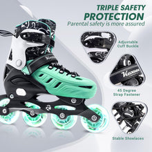 Load image into Gallery viewer, Adjustable Inline Skates with LED Wheels