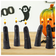 Load image into Gallery viewer, Black Finger Scented Candle - Realistic Soy Wax Halloween Decor