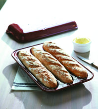 Load image into Gallery viewer, Ceramic Baguette Baker – Burgundy