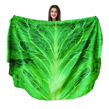 Load image into Gallery viewer, Lettuce Throw Blanket – 60" Soft Food-Print Cozy Throw