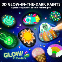 Load image into Gallery viewer, Glow-in-the-Dark Rock Painting Craft Kit | Creative DIY Art Set for Kids