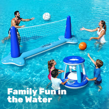 Load image into Gallery viewer, Inflatable Volleyball & Basketball Set – 2-in-1 Summer Pool Game