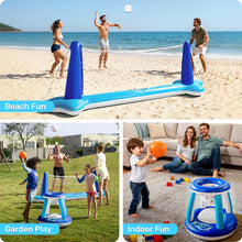 Load image into Gallery viewer, Inflatable Volleyball & Basketball Set – 2-in-1 Summer Pool Game