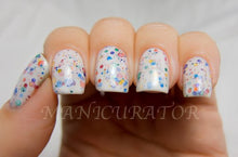 Load image into Gallery viewer, White Glitter Nail Polish with Rainbow Glitters - Gifteee Unique & Unusual gifts, Cool gift ideas