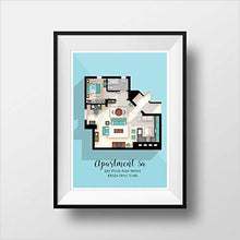 Load image into Gallery viewer, Seinfeld TV Show Apartment Floor Plan - Gifteee Unique & Unusual gifts, Cool gift ideas