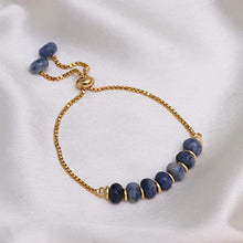 Load image into Gallery viewer, Natural Denim Sodalite Bolo Bracelet - Gifteee Unique & Unusual gifts, Cool gift ideas