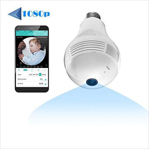 Full HD 1080P Home WiFi Light Bulb Camera - Gifteee. Find cool & unique gifts for men, women and kids