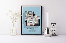 Load image into Gallery viewer, Seinfeld TV Show Apartment Floor Plan - Gifteee Unique & Unusual gifts, Cool gift ideas