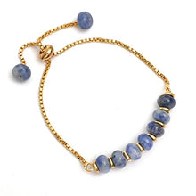 Load image into Gallery viewer, Natural Denim Sodalite Bolo Bracelet
